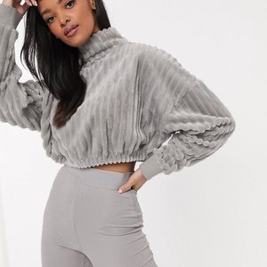 Asos fur crop sweater